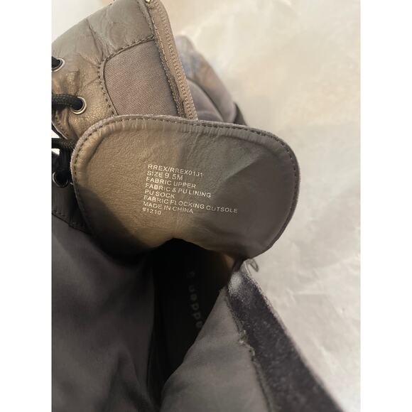 Madden Girl Velvet Gray Combat Boot Size Zip Lace Up Size 9.5 Prex RREXO1J1 - Picture 5 of 6